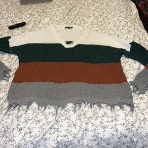 Glitzy Girlz Distressed Sweater